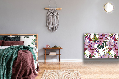 Cobertura magnética para radiador flores cor de rosa