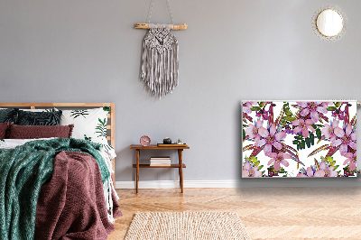 Cobertura magnética para radiador flores cor de rosa