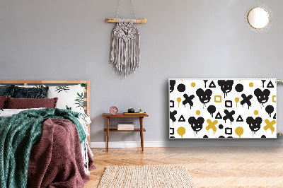 Capa magnética para radiador Grafite preto e amarelo