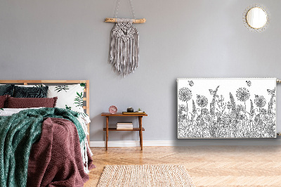 Capa magnética para radiador Esboço de flores