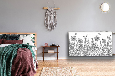 Capa magnética para radiador Esboço de flores