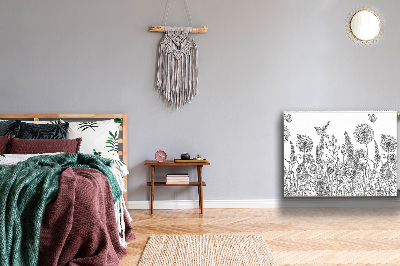 Capa magnética para radiador Esboço de flores