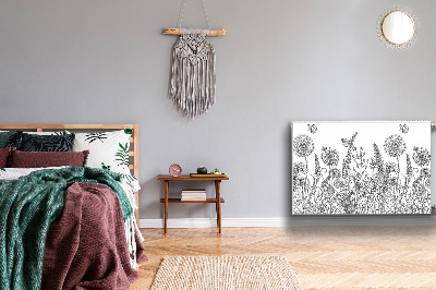 Capa magnética para radiador Esboço de flores