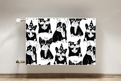 Capa magnética para radiador Cães felizes