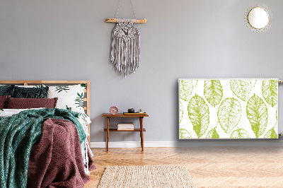 Capa magnética para radiador Folhas verdes