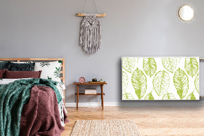 Capa magnética para radiador Folhas verdes