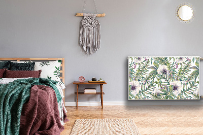 Cobertura magnética para radiador flores brancas