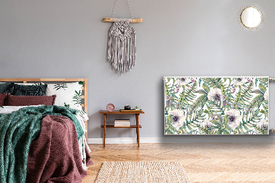 Cobertura magnética para radiador flores brancas