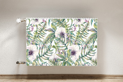 Cobertura magnética para radiador flores brancas