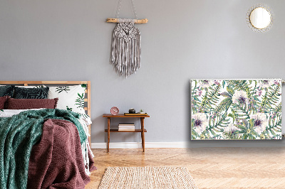 Cobertura magnética para radiador flores brancas