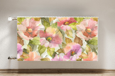 Capa magnética para radiador Flores pintadas