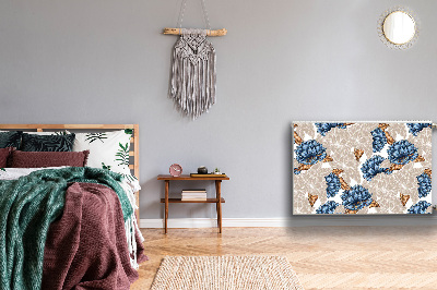 Cobertura magnética para radiador Flores azuis