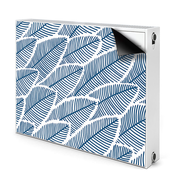 Cobertura magnética para radiador Folhas azuis