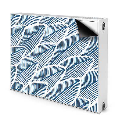 Cobertura magnética para radiador Folhas azuis