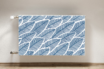 Cobertura magnética para radiador Folhas azuis