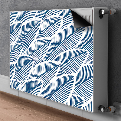Cobertura magnética para radiador Folhas azuis