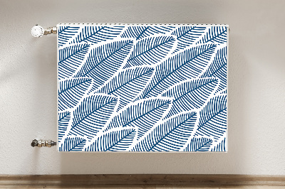 Cobertura magnética para radiador Folhas azuis