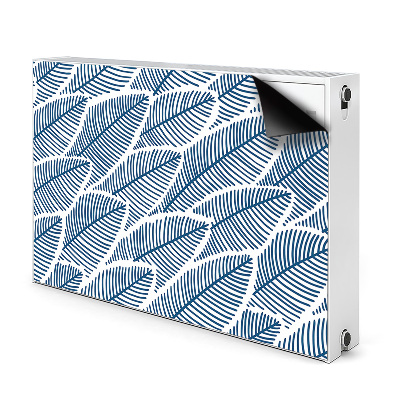 Cobertura magnética para radiador Folhas azuis