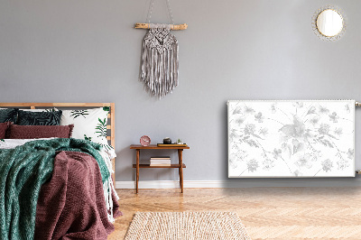 Capa magnética para radiador Flores cinzentas