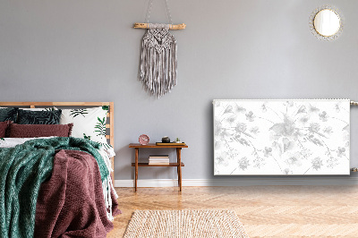 Capa magnética para radiador Flores cinzentas