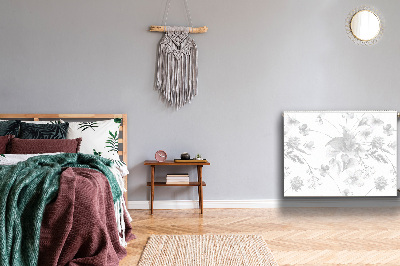 Capa magnética para radiador Flores cinzentas