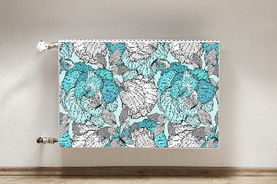 Capa magnética para radiador Rabisco de flores