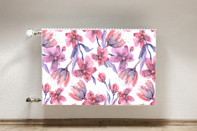 Capa magnética para radiador Flores em tons pastel