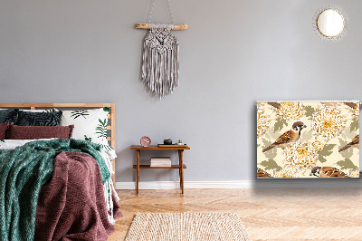 Capa magnética para radiador pássaros dourados