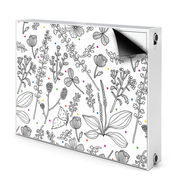 Capa magnética para radiador Flores e pontos