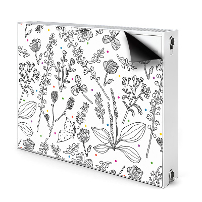 Capa magnética para radiador Flores e pontos