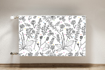 Capa magnética para radiador Flores e pontos