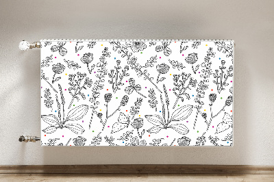 Capa magnética para radiador Flores e pontos