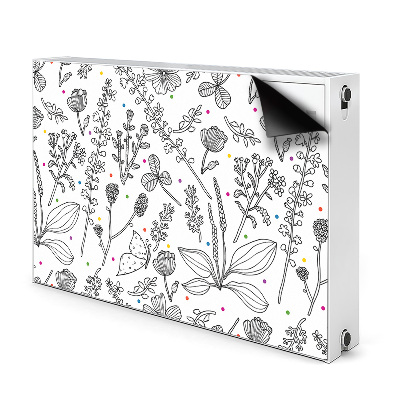 Capa magnética para radiador Flores e pontos
