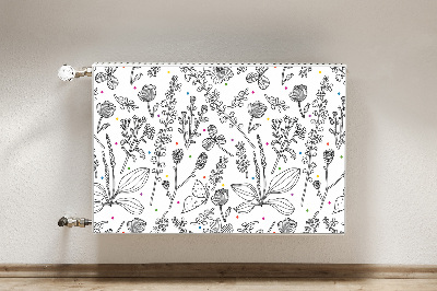 Capa magnética para radiador Flores e pontos