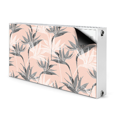 Capa magnética para radiador Flores pretas e brancas