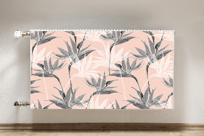 Capa magnética para radiador Flores pretas e brancas