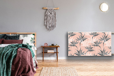 Capa magnética para radiador Flores pretas e brancas