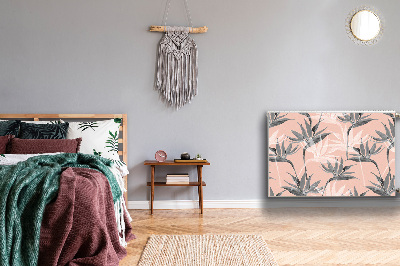 Capa magnética para radiador Flores pretas e brancas