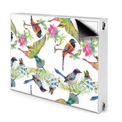 Capa magnética para radiador pássaros coloridos