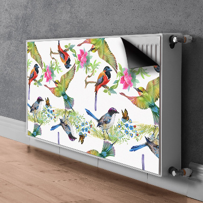 Capa magnética para radiador pássaros coloridos