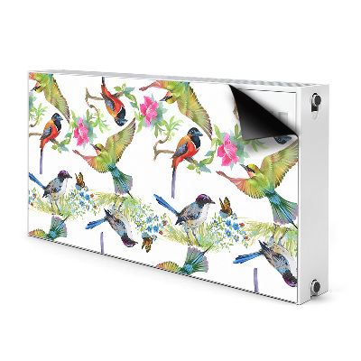 Capa magnética para radiador pássaros coloridos