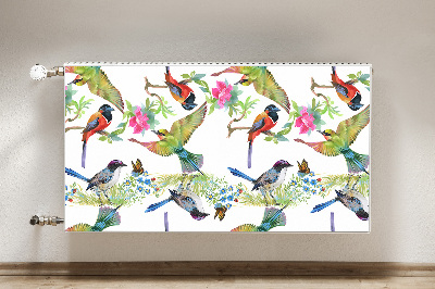 Capa magnética para radiador pássaros coloridos