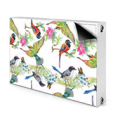 Capa magnética para radiador pássaros coloridos