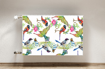 Capa magnética para radiador pássaros coloridos