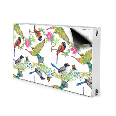 Capa magnética para radiador pássaros coloridos