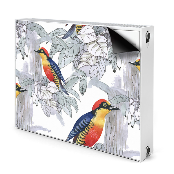Capa magnética para radiador pássaros pintados