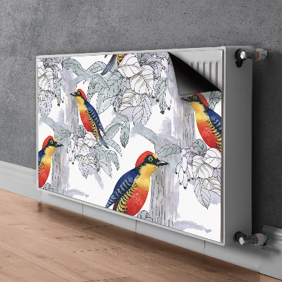 Capa magnética para radiador pássaros pintados