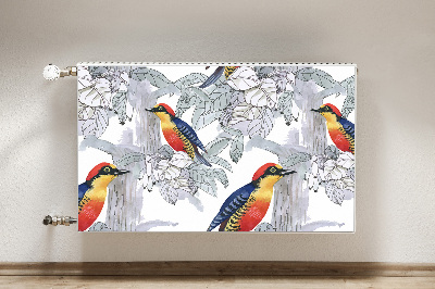 Capa magnética para radiador pássaros pintados