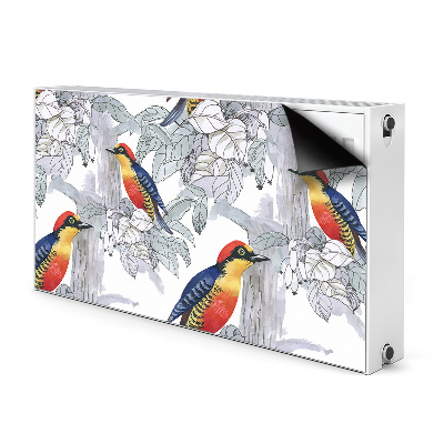 Capa magnética para radiador pássaros pintados