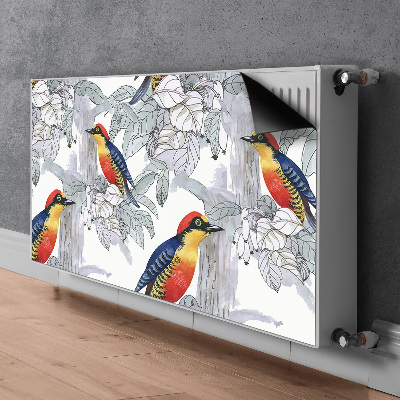 Capa magnética para radiador pássaros pintados